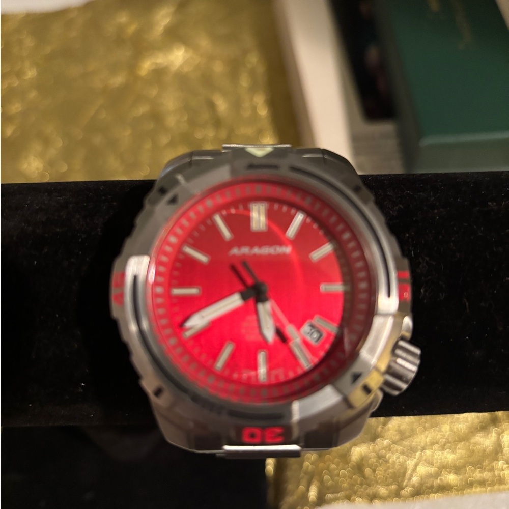 COPY - Aragon Red and Silver Watch